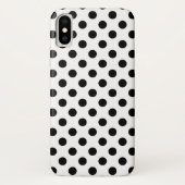 Schwarze Polka Punkte auf weiß Case-Mate iPhone Hülle (Rückseite)