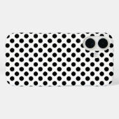 Schwarze Polka Punkte auf Weiß Case-Mate iPhone Hülle (Rückseite (Horizontal))