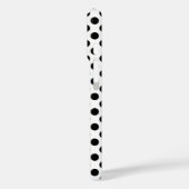 Schwarze Polka Punkte auf Weiß Case-Mate iPhone Hülle (Rückseite / Links)