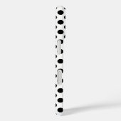 Schwarze Polka Punkte auf Weiß Case-Mate iPhone Hülle (Rückseite / Rechts)