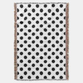 Schwarze Polka Punkte auf weiß Decke (Vorderseite Vertikal)