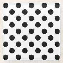 Schwarze Polka Punkte auf weiß