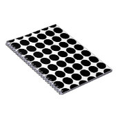 Schwarze Polka Punkte auf Weiß Notizblock (Rechte Seite)