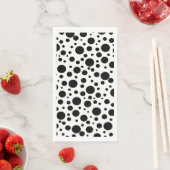 Schwarze Polka Punkte auf Weiß | Serviette (Beispiel)