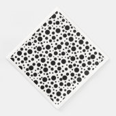 Schwarze Polka Punkte auf Weiß | Serviette (Ecke)