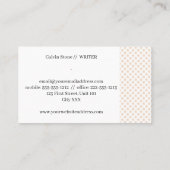 Schwarze Polka-Punkte auf weiß Visitenkarte (Rückseite)