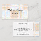 Schwarze Polka-Punkte auf weiß Visitenkarte (Vorne/Hinten)