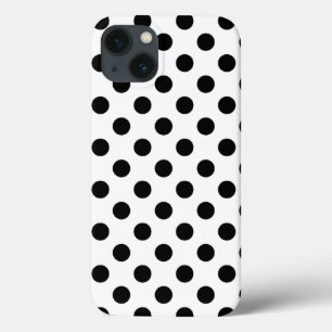 Schwarze Polka Punkte auf weißem Fall Case-Mate iP iPhone Hülle