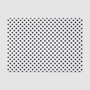 Schwarze Polka Punkte auf weißem Hintergrund Seidenpapier