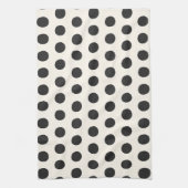 Schwarze Polka-Punkte Geschirrtuch (Vertikal)
