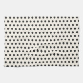 Schwarze Polka-Punkte Geschirrtuch (Horizontal)