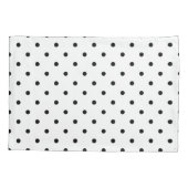 Schwarze Polka-Punkte Kissenbezug (Rückseite)