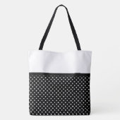 Schwarze Polka-Punkte mit Papillon Tasche (Rückseite)