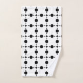 Schwarze Polka-Punkte, Polka-Dot-Muster, Punkte, g Badhandtuch Set (Handtuch)