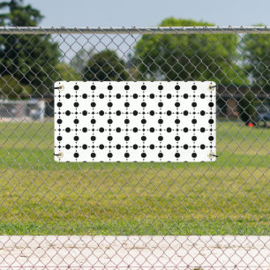 Schwarze Polka-Punkte, Polka-Dot-Muster, Punkte, g Banner