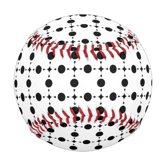 Schwarze Polka-Punkte, Polka-Dot-Muster, Punkte, g Baseball (Rückseite)