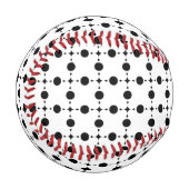 Schwarze Polka-Punkte, Polka-Dot-Muster, Punkte, g Baseball (Vorderseite Links)