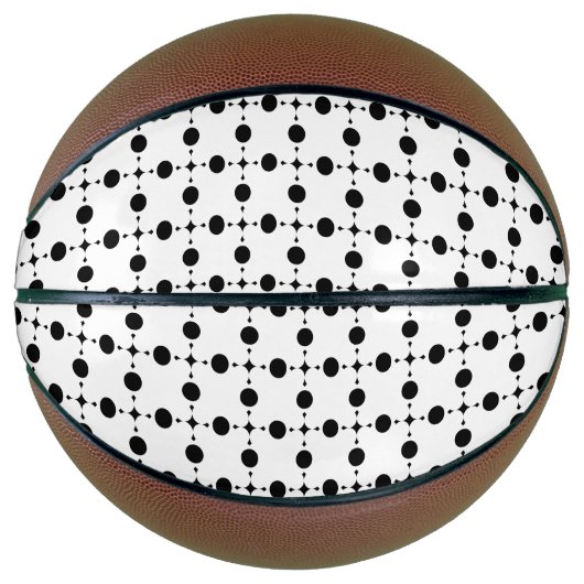 Schwarze Polka-Punkte, Polka-Dot-Muster, Punkte, g Basketball (Vorderseite)