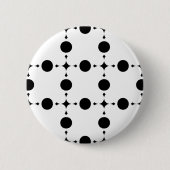 Schwarze Polka-Punkte, Polka-Dot-Muster, Punkte, g Button (Vorderseite)