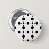 Schwarze Polka-Punkte, Polka-Dot-Muster, Punkte, g Button (Vorne & Hinten)