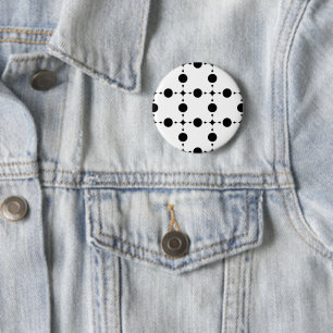Schwarze Polka-Punkte, Polka-Dot-Muster, Punkte, g Button