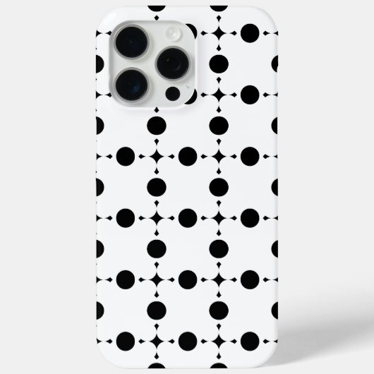 Schwarze Polka-Punkte, Polka-Dot-Muster, Punkte, g Case-Mate iPhone Hülle (Rückseite)