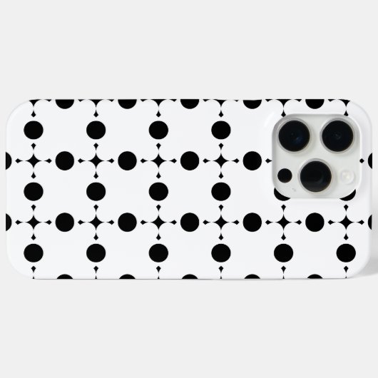 Schwarze Polka-Punkte, Polka-Dot-Muster, Punkte, g Case-Mate iPhone Hülle (Rückseite (Horizontal))