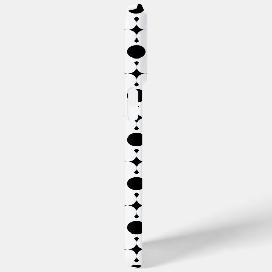 Schwarze Polka-Punkte, Polka-Dot-Muster, Punkte, g Case-Mate iPhone Hülle (Rückseite / Rechts)