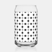Schwarze Polka-Punkte, Polka-Dot-Muster, Punkte, g Dosenglas (Rückseite)