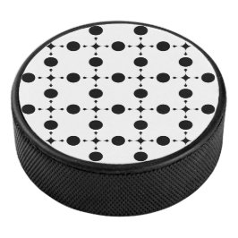 Schwarze Polka-Punkte, Polka-Dot-Muster, Punkte, g Eishockey Puck