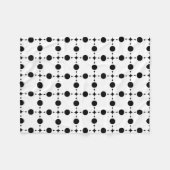 Schwarze Polka-Punkte, Polka-Dot-Muster, Punkte, g Fleecedecke (Vorderseite (Horizontal))