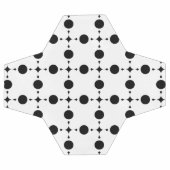 Schwarze Polka-Punkte, Polka-Dot-Muster, Punkte, g Fußball (Flach)