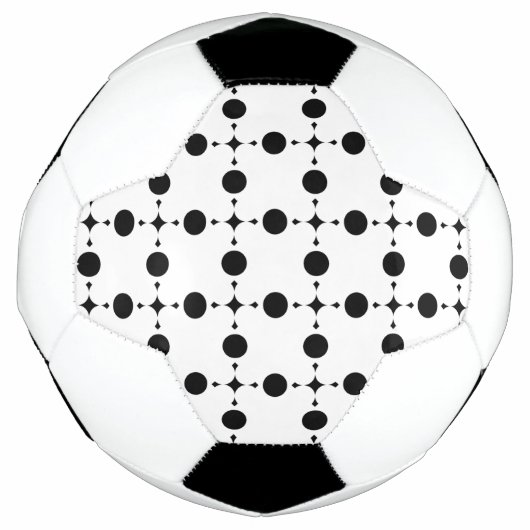 Schwarze Polka-Punkte, Polka-Dot-Muster, Punkte, g Fußball (Vorderseite)
