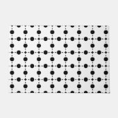 Schwarze Polka-Punkte, Polka-Dot-Muster, Punkte, g Fußmatte (Vorderseite)