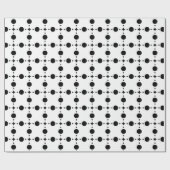 Schwarze Polka-Punkte, Polka-Dot-Muster, Punkte, g Geschenkpapier (Flach)