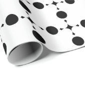 Schwarze Polka-Punkte, Polka-Dot-Muster, Punkte, g Geschenkpapier (Rolleneckpunkt)