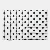Schwarze Polka-Punkte, Polka-Dot-Muster, Punkte, g Geschirrtuch (Horizontal)