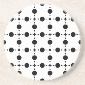 Schwarze Polka-Punkte, Polka-Dot-Muster, Punkte, g Getränkeuntersetzer (Vorne)