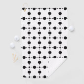 Schwarze Polka-Punkte, Polka-Dot-Muster, Punkte, g Golfhandtuch (Insitu)