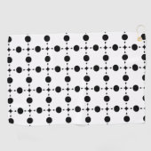 Schwarze Polka-Punkte, Polka-Dot-Muster, Punkte, g Golfhandtuch (Horizontal)