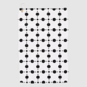 Schwarze Polka-Punkte, Polka-Dot-Muster, Punkte, g Golfhandtuch (Vorderseite)
