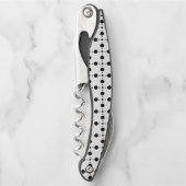 Schwarze Polka-Punkte, Polka-Dot-Muster, Punkte, g Kellnermesser (Vorderseite)