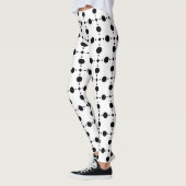 Schwarze Polka-Punkte, Polka-Dot-Muster, Punkte, g Leggings (Links)