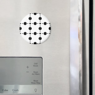 Schwarze Polka-Punkte, Polka-Dot-Muster, Punkte, g Magnet