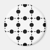 Schwarze Polka-Punkte, Polka-Dot-Muster, Punkte, g Magnet (Vorne)