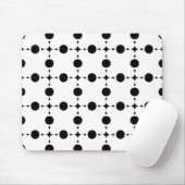 Schwarze Polka-Punkte, Polka-Dot-Muster, Punkte, g Mousepad (Mit Mouse)