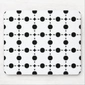Schwarze Polka-Punkte, Polka-Dot-Muster, Punkte, g Mousepad (Vorne)