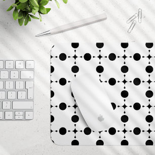 Schwarze Polka-Punkte, Polka-Dot-Muster, Punkte, g Mousepad