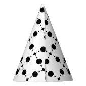 Schwarze Polka-Punkte, Polka-Dot-Muster, Punkte, g Partyhütchen (Rückseite)