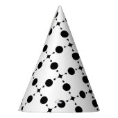 Schwarze Polka-Punkte, Polka-Dot-Muster, Punkte, g Partyhütchen (Links)